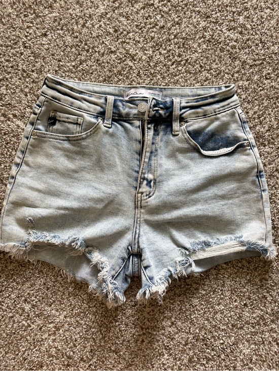 KanCan Pants - KanCan Light Blue Distressed Denim Shorts